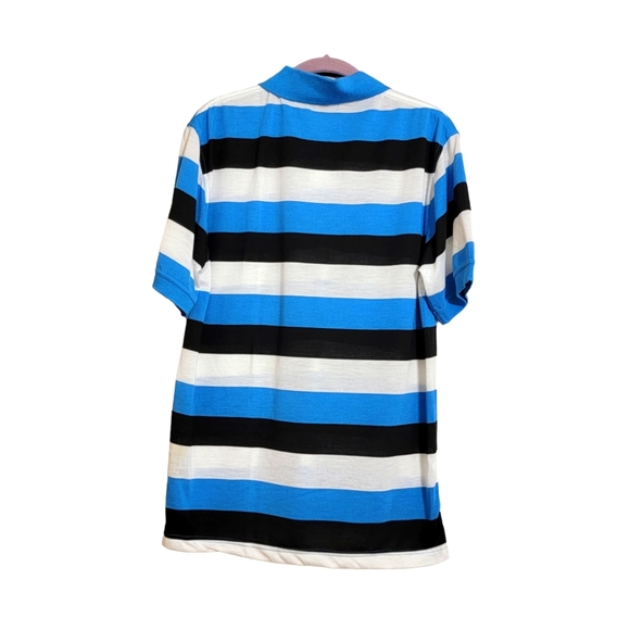 STUDIO by OMEGA Men's Short Sleeve Stripe Polo Shirt Golf Collar M - Picture 5 of 5